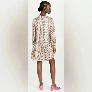 Saloni Silk Jas Dress in Sherbet Oblique Size 6